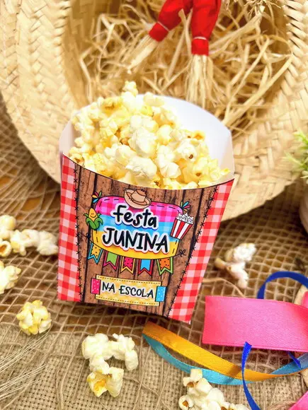 Cachepô para Pipoca Festa Junina