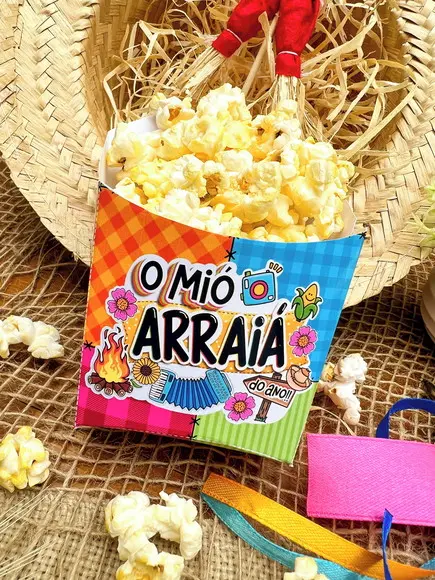 Cachepô para Pipoca Festa Junina