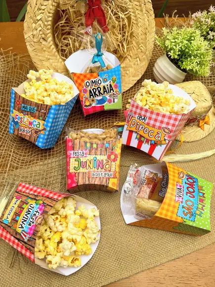 Cachepô para Pipoca Festa Junina