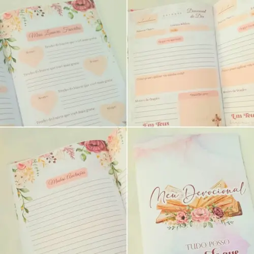 Caderno Devocional Floral para  Mulheres Virtuosas