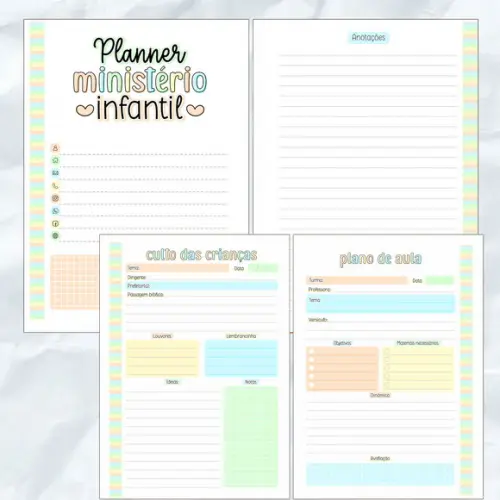 Caderno Planner Ministério Infantil para Lideres