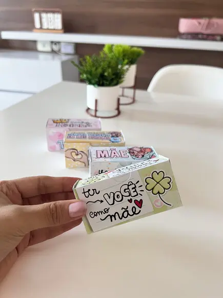 Caixa Dois Docinhos Dia das Mães com Frase