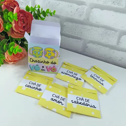 Caixa e Envelopes para Cha Dia do Avós