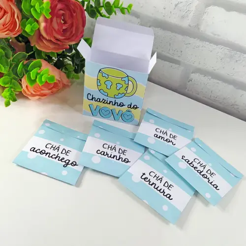 Caixa e Envelopes para Cha Dia do Avós