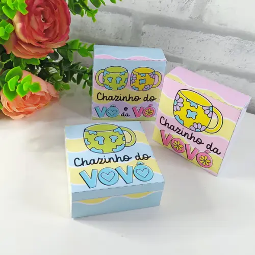 Caixa e Envelopes para Cha Dia do Avós