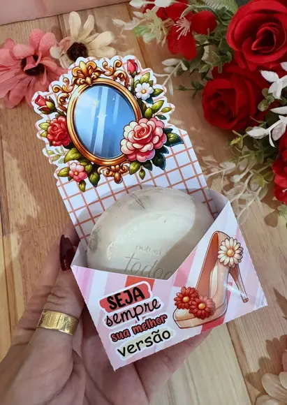 Caixa Envelope Porta Sabonete Dia da Mulher