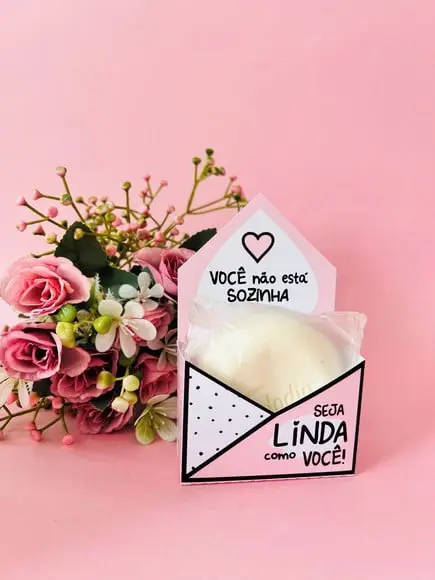 Caixa Envelope Porta Sabonete Dia da Mulher