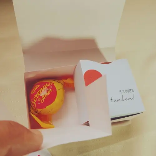 Caixa para Dois Bombons Presente Dia dos Namorados
