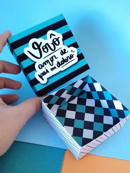 Caixa Versátil Azul Dia dos Pais Vovó