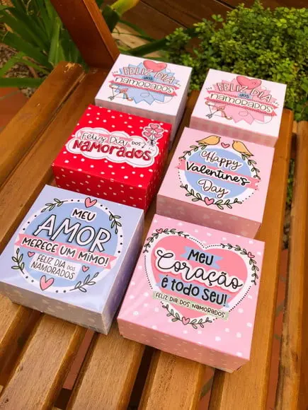 Caixa Versatil com Frase Dia dos Namorados
