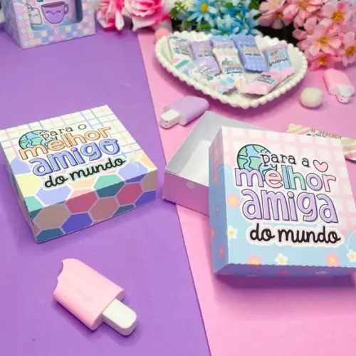 Caixa Versatil com Frase Dia do Amigo