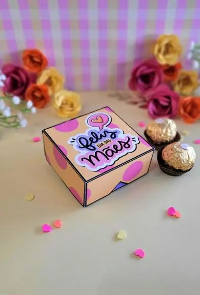 Caixa Versátil Dia das Mães para Docinhos ou Sabonete