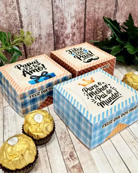 Caixa Versátil Porta Bombons Dia dos Pais