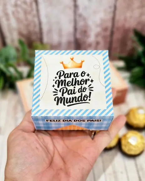 Caixa Versátil Porta Bombons Dia dos Pais