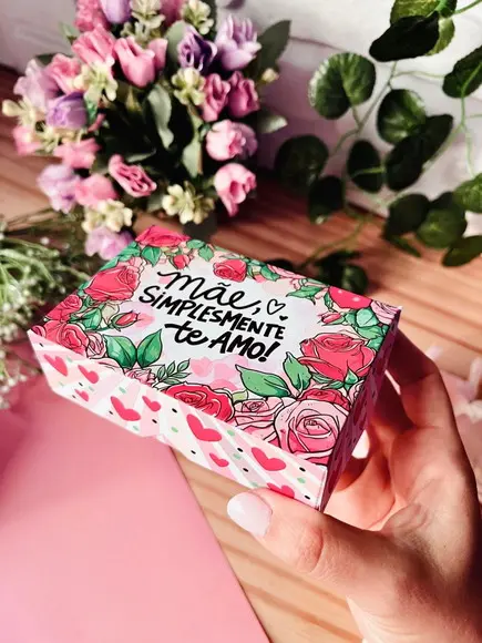 Caixa Versátil Seis Docinhos Dia das Mães com Frases