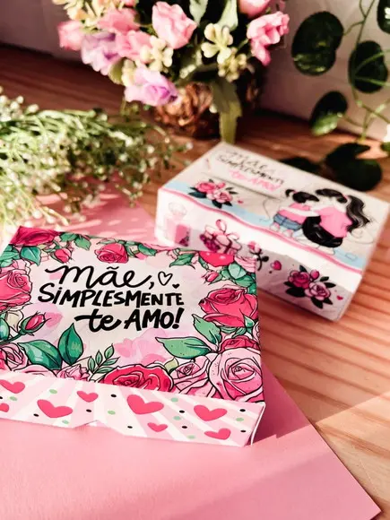 Caixa Versátil Seis Docinhos Dia das Mães com Frases