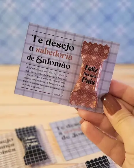 Cartão e Balinha Dia dos Pais Cristão