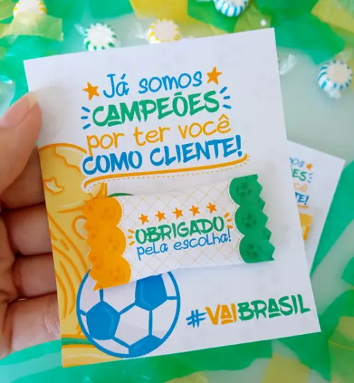 Cartão e Balinha Copa Rumo ao Hexa