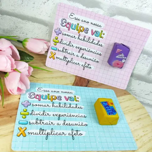 Cartão Bem-vindos Volta às Aulas Equipe Escolar