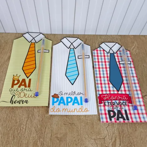Cartão Camisa Porta Caneta Dia dos Pais