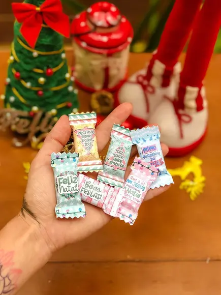 Cartão e Balinha Árvore Natal