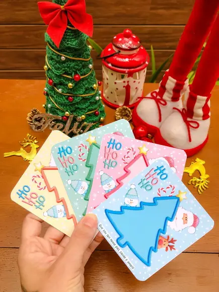 Cartão e Balinha Árvore Natal