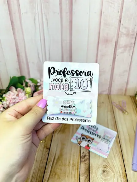 Cartão e Balinha Coruja Dia dos Professores