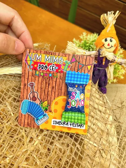 Cartão e Balinha Festa Junina