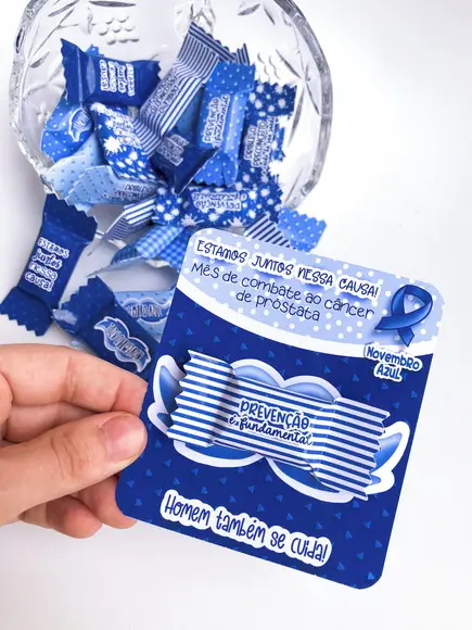 Cartão e Balinha Novembro Azul