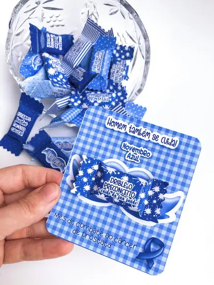 Cartão e Balinha Novembro Azul