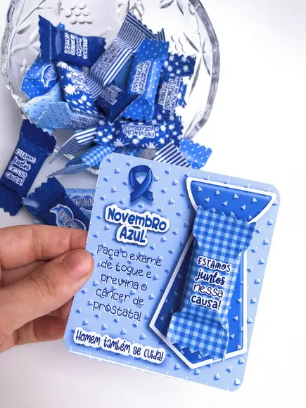 Cartão e Balinha Novembro Azul