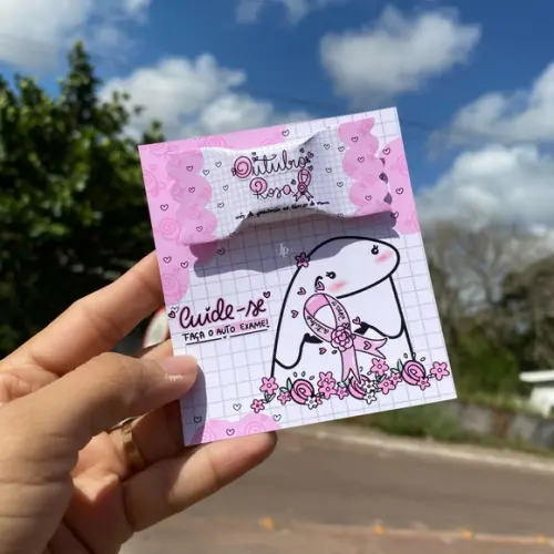 Cartão e Balinha Outubro Rosa