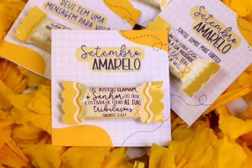 Cartão e Balinha Setembro Amarelo Cristã