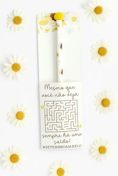 Cartão e Lapis Setembro Amarelo