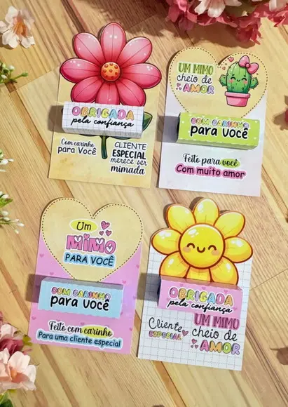 Cartão e Rotulo para Bis para Cliente Dia do Cliente