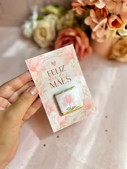 Cartão e Rotulo para Chocolate Dia das Mães