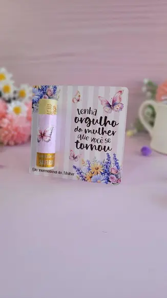 Cartão e Rótulo pra Batom Dia das Mães Dia da Mulher Crista