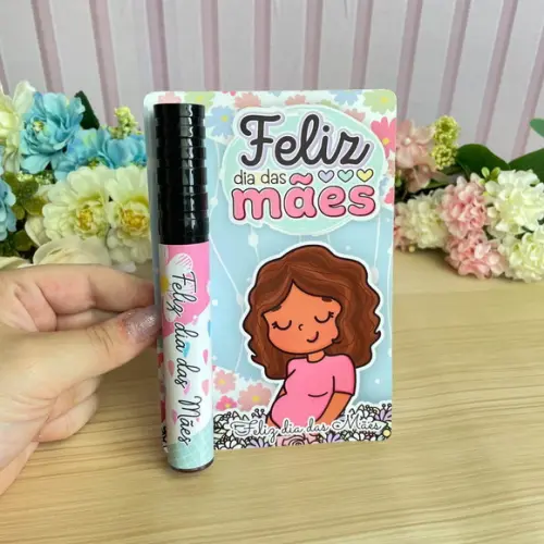 Cartão e Rótulo pra Batom Dia das Mães