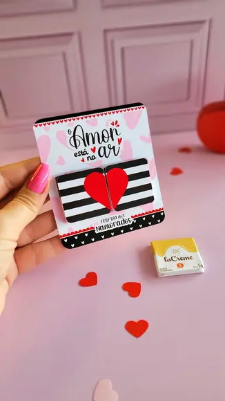Cartão e Rótulo para Chocolate Dia dos Namorados