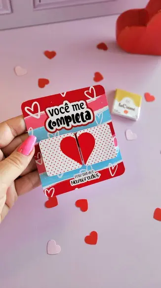 Cartão e Rótulo para Chocolate Dia dos Namorados