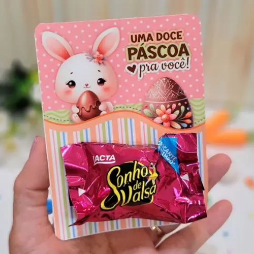 Cartão para Bombom Páscoa com Jesus