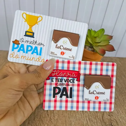 Cartaõ para Chocolate ou Bombom Dia dos Pais