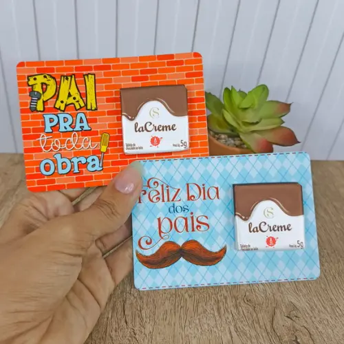 Cartaõ para Chocolate ou Bombom Dia dos Pais