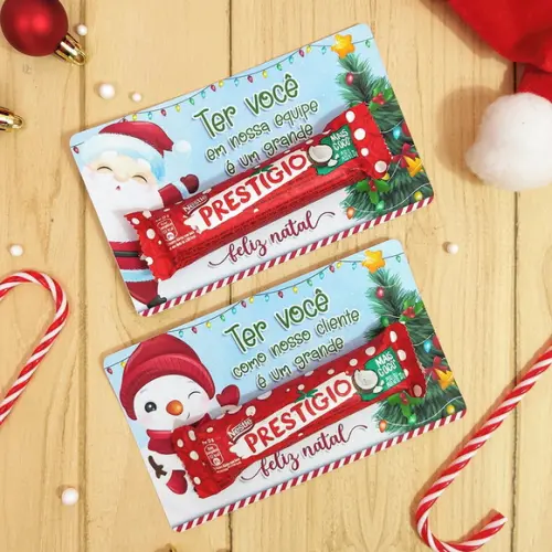 Cartão para Chocolate Prestigio Natal