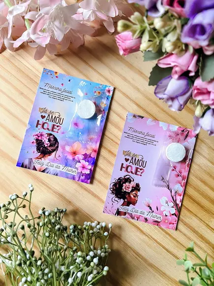 Cartão para Mascara Facial Dia da Mulher
