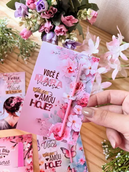 Cartaõ para Mini Lixa ou Escovinha Dia da Mulher