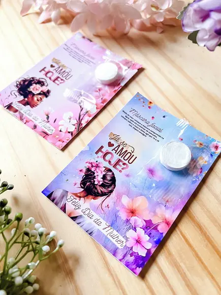 Cartão para Mascara Facial Dia da Mulher