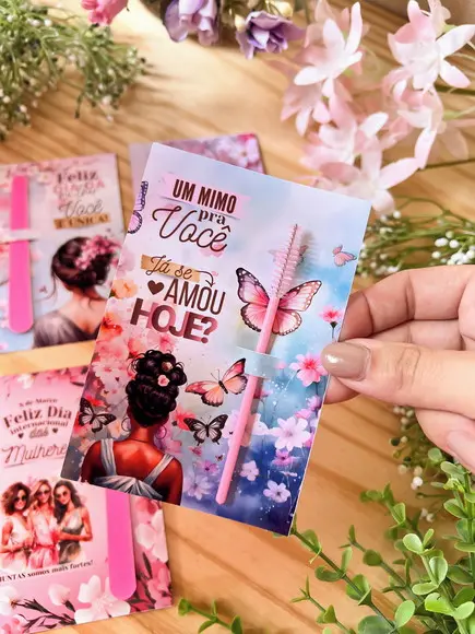 Cartaõ para Mini Lixa ou Escovinha Dia da Mulher
