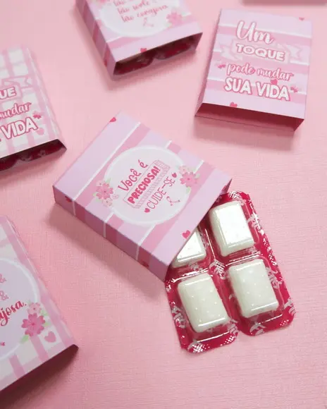Chicletes Outubro Rosa Prevenção