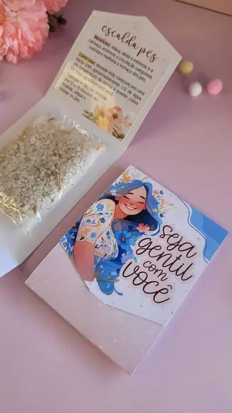 Envelope para Escalda Pés Dia da Mulher